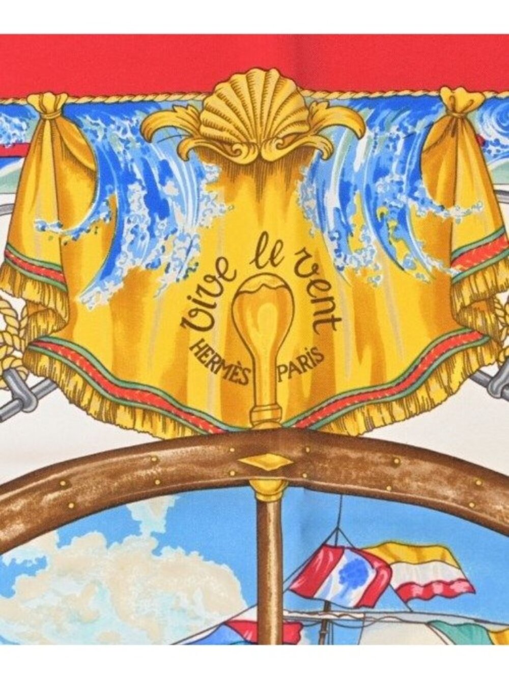 Hermes Bandana Scarf White - Picture 2 of 6